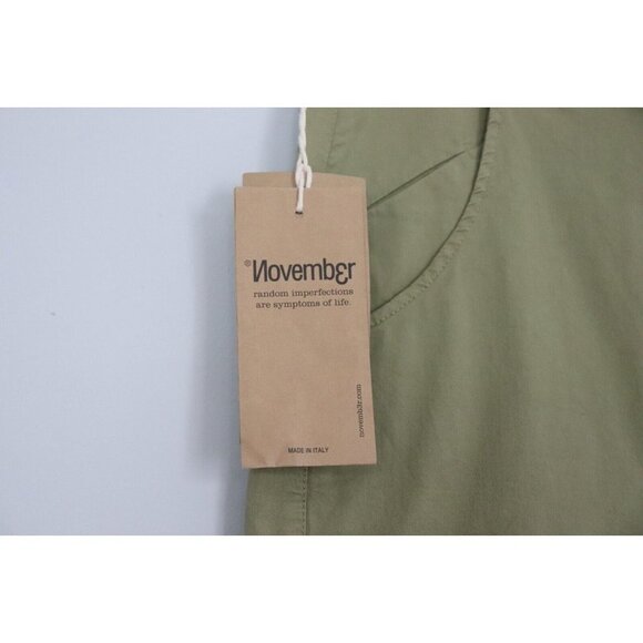 Novemb3r Womens Size 28 x 34 Green Mairi Pant Khaki Cotton Slash Pocket NWT $280 - Picture 3 of 9